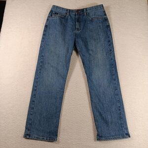 Wrangler Jeans Mens 33x32 Blue Denim 20x Relaxed Bootcut Flex Cowboy Rodeo